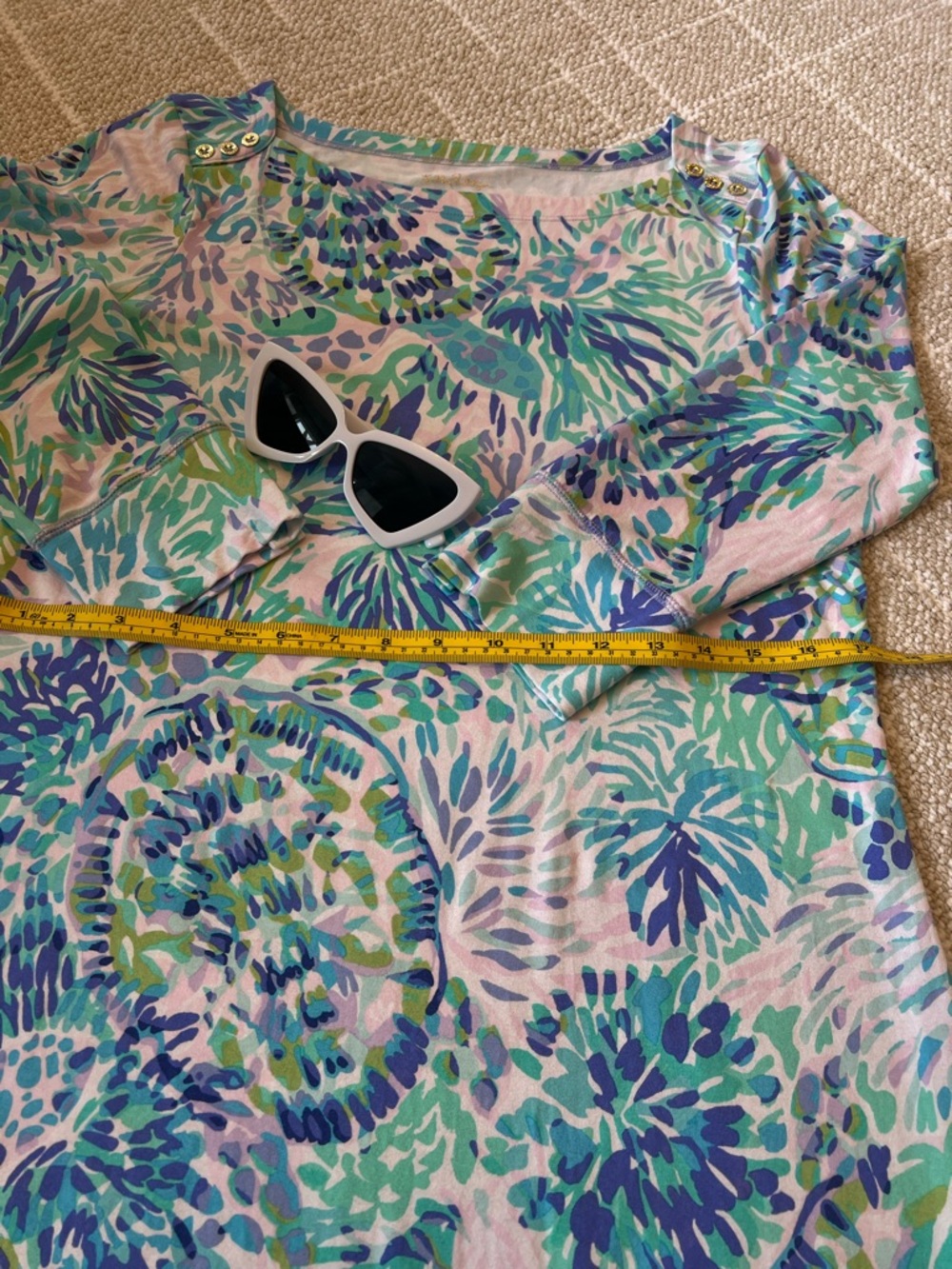 Lilly Pulitzer Sophie Midi Dress in Pastel Blue, Mint & Pink Floral Size M - Picture 9 of 11